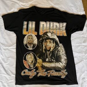 Black Graphic T-Shirt with Lil Durk Design
